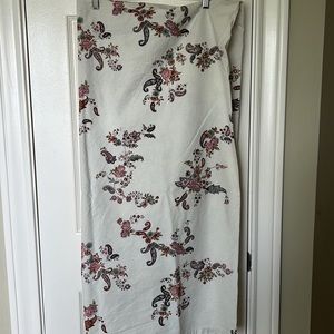Paisley and Floral Cotton Shower Curtain
